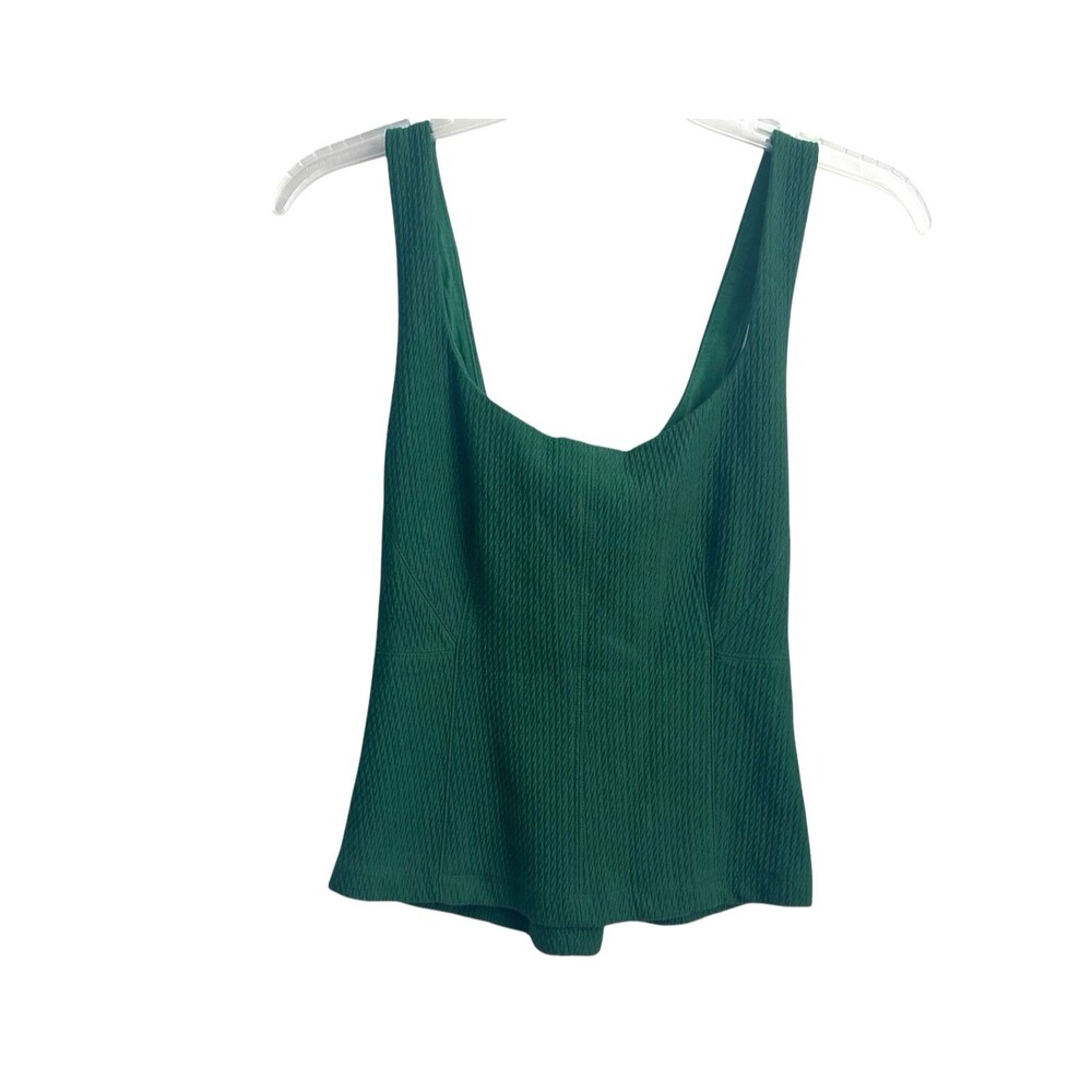 Maeve Deep Green Ribbed Tank Top